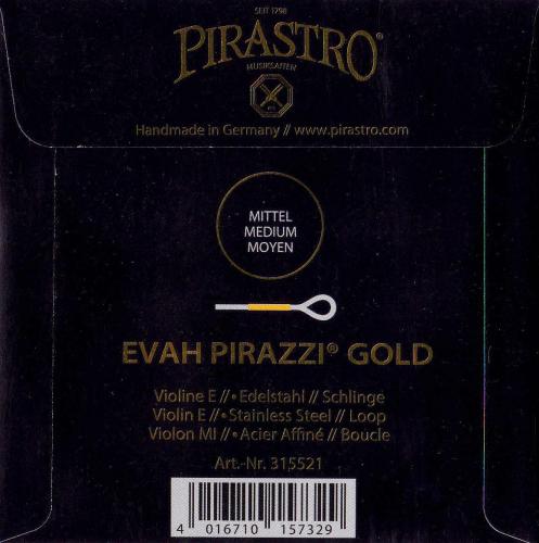 EVAH PIRAZZI(エヴァ・ピラッジ) バイオリン弦セット E＝ Gold