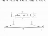 SCUD　アーチトップギター用ブリッジ　F-2803R　ローズウッド材　クローム