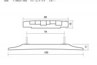 SCUD　アーチトップギター用ブリッジ　F-2803　エボニー材　クローム